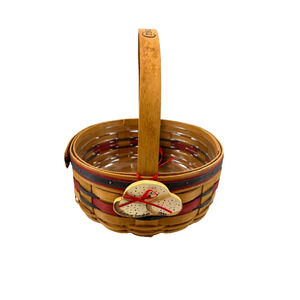 1992 Longaberger Crisco American Cookie Celebration Basket, Protector & Tie-On